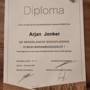 Mijn diploma voor de opleiding Bierambassadeur 1 van StiBON