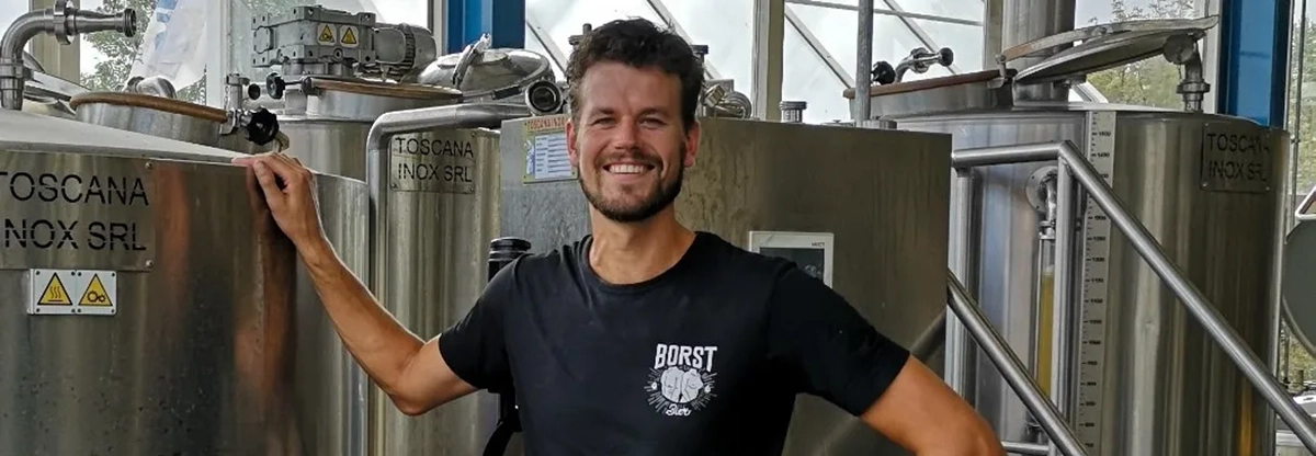 Brouwer Rik Borst van de Spanbroekse brouwerij Borst Bier. Helaas is hij gestopt met brouwen