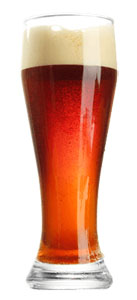 Een amberkleurig bier