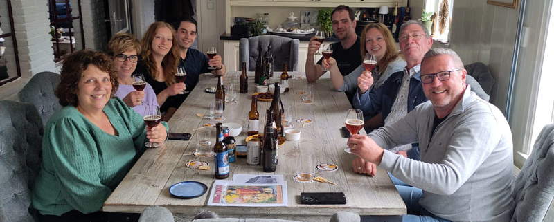 Bierproeverij aan huis in Venhuizen, voor een verjaardag