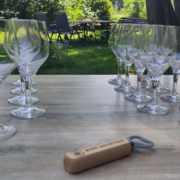 Zakelijke bierproeverij in Loosdrecht, op een eiland